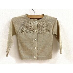 Peek "Little Peanut" Gold Cardigan Sweater - BABY Size  6-12months